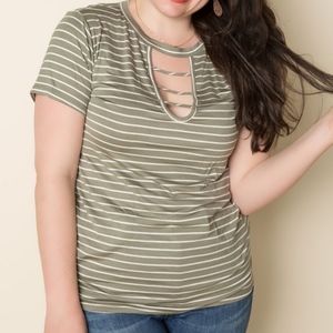 Jersey Tee with cross detail